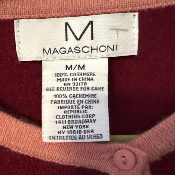 Magaschoni Burgundy and Pink Sweater - Picture 3 of 3